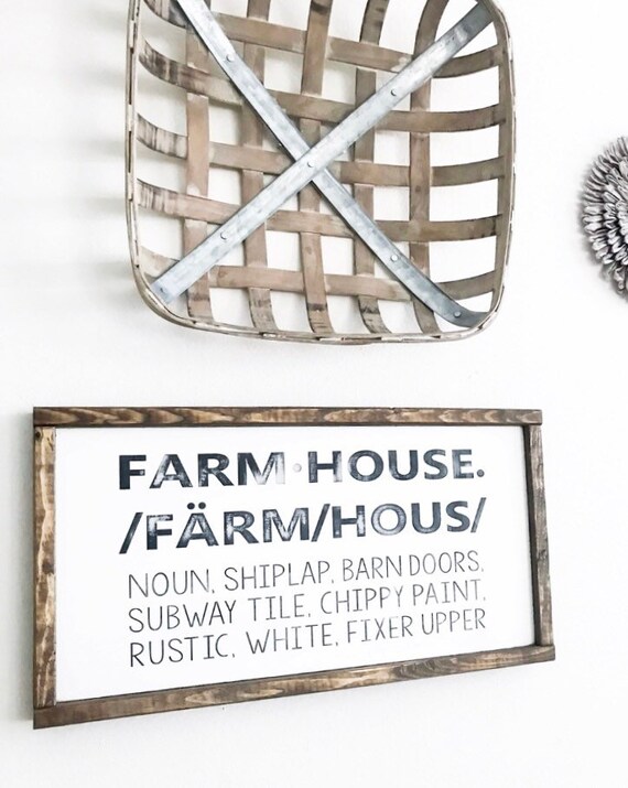 Farmhouse Definition Wood Sign Farmhouse Decor Housewarming Gift Farmhouse Wood Sign Wall Decor Home Decor