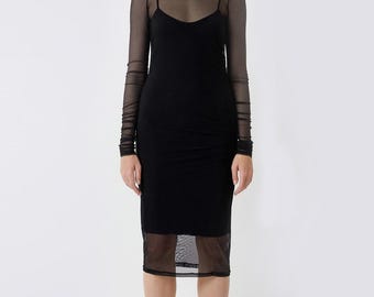 Sheer Mesh Dress for Rave Nights and Club Party Vibes