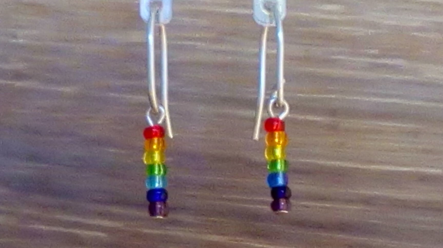 Orecchini Tondi 3D Effetto Arcobaleno In Argento Sterling 925 – 7 Mm, Idea Regalo Pride