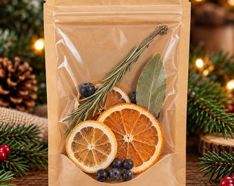 Kit para olla de cocción lenta "País de las Maravillas Invernal": Cítricos secos, romero, enebro, hoja de laurel