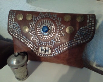 Moroccan hand made leather bag