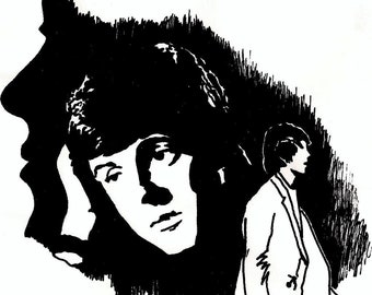 Paul Mccartney Pen Drawing Portrait: Middle Finger Fan Art Print