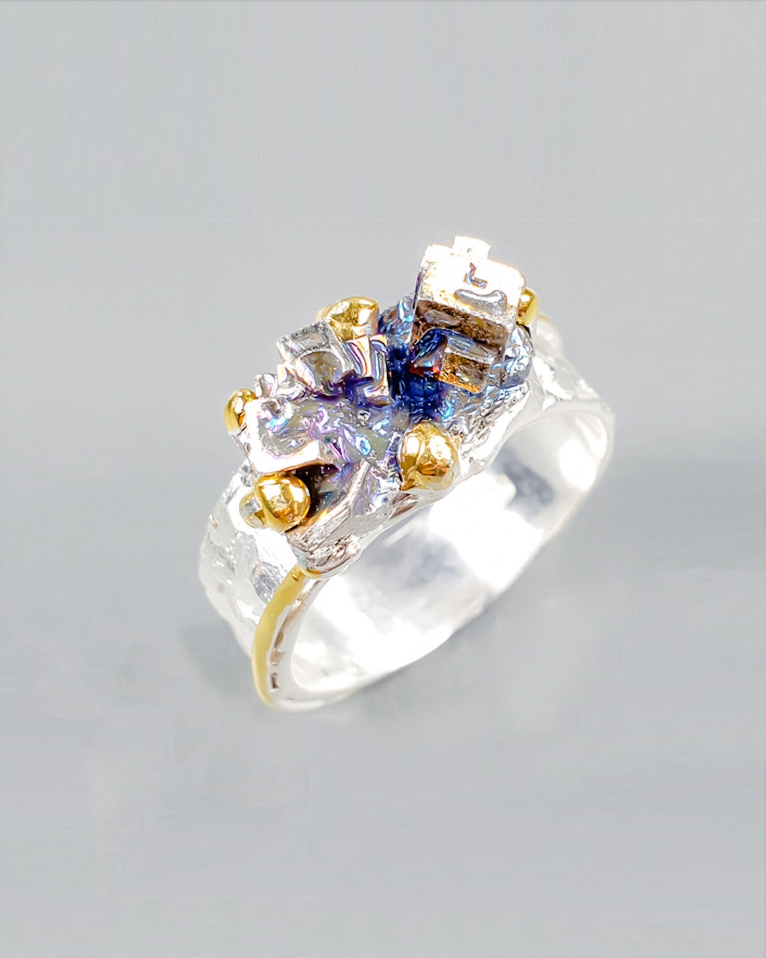 Raw Bismuth Ring Statement Rings for Women Rough Gemstone Nature Jewelry Birthday Gift Sister Mother Mom Daughter Boss Etsy Australia