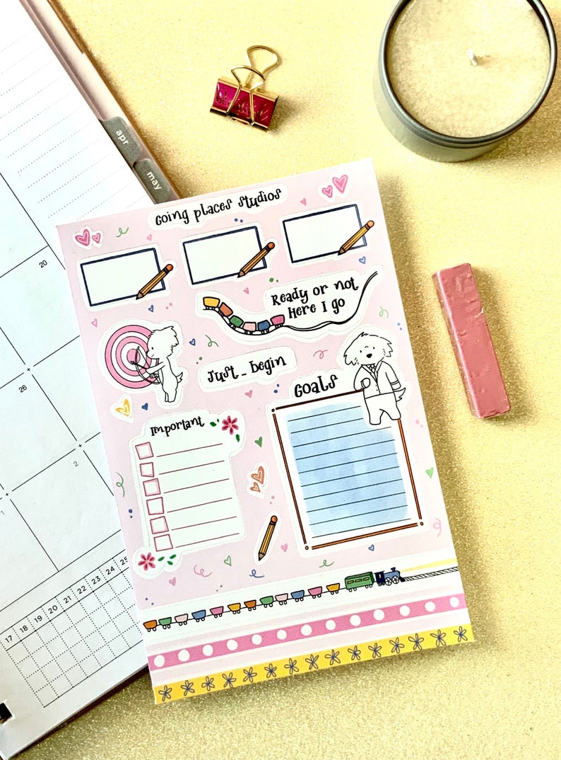 Character stickers for planners and bullet journals Love these pastel colors!