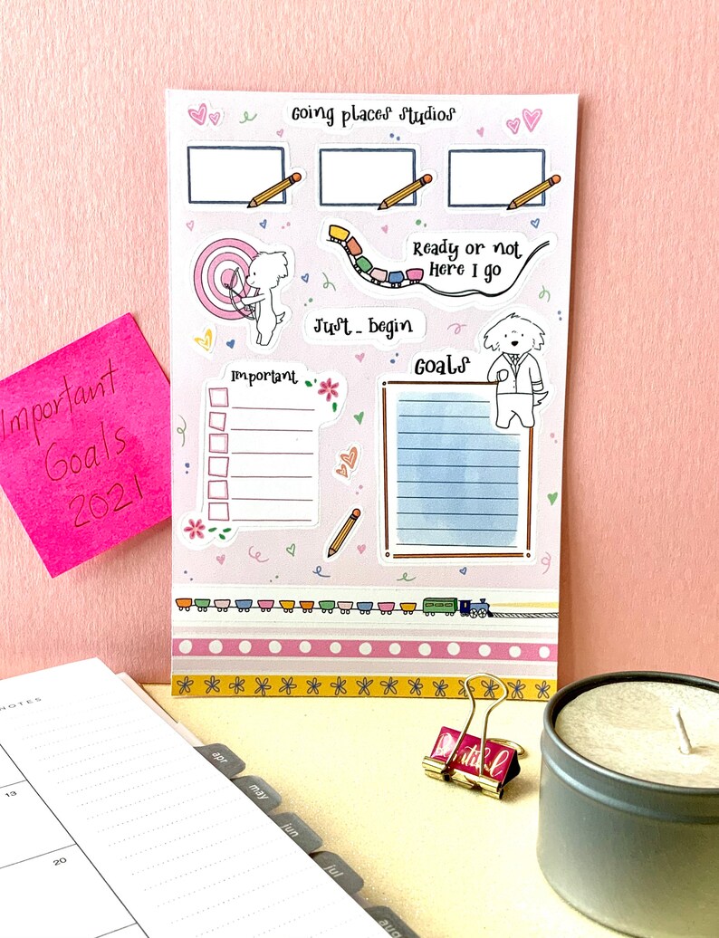 Character stickers for planners and bullet journals Love these pastel colors!