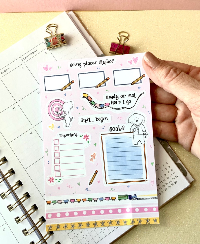 Character stickers for planners and bullet journals Love these pastel colors!