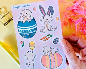 Cute Easter sticker sheets. Pastel planner stickers . Decorate your bullet journals and more