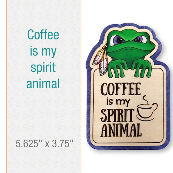 Frog Coffee Lover Wall Or Desk Decor Spirited Phineas Etsy