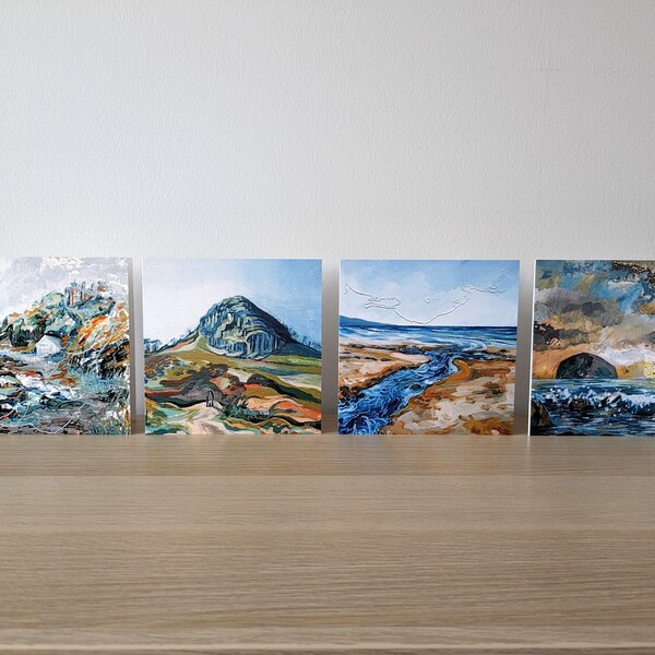Ayrshire Landschaftsmalerei Grußkarten Set von 4