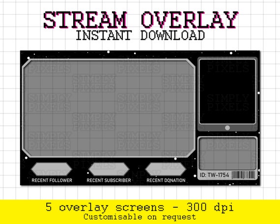 Game Stream Overlay, Twitch streamscreen, Space Man overlay, Gaming stream, Streamer pack, Overlay screens, Stream offline screen