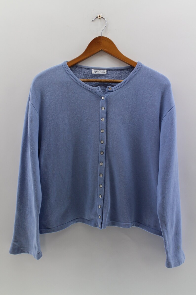 AGNES B Mini Sesame Cardigan Sweater Women Button Agnes B French Designer Sweater Size M