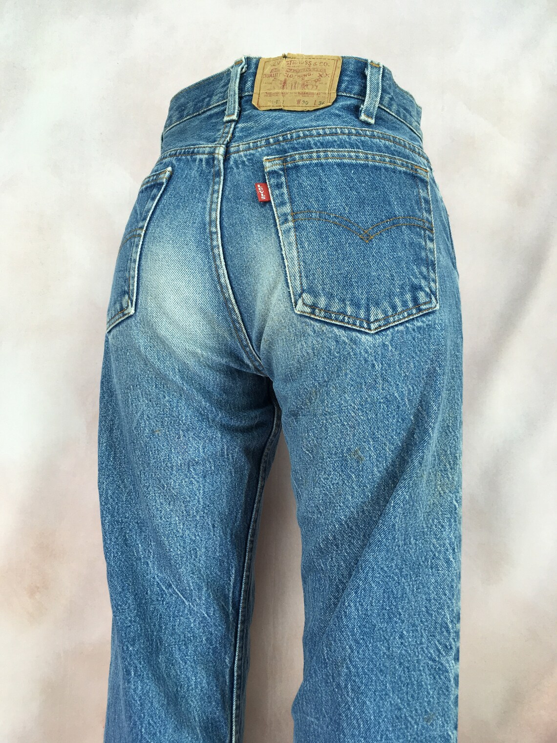 Levis 701 Waist 29 inch Vintage Blue Medium Wash Jeans Made In | Etsy
