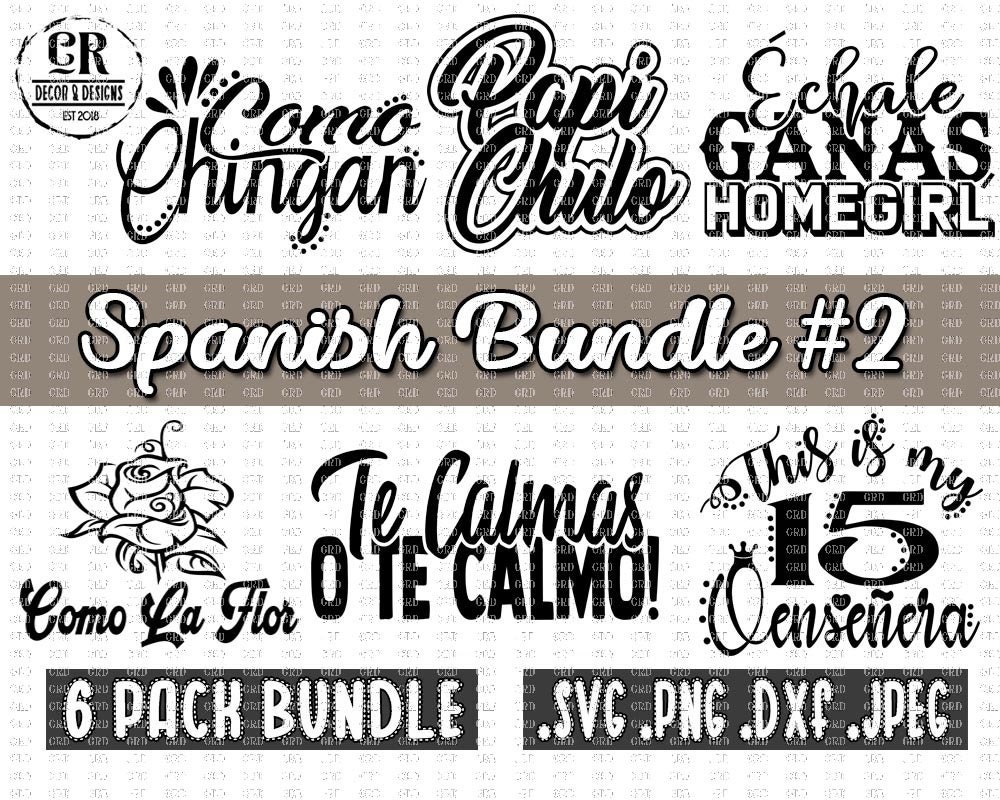 Spanish Quote Svg Bundle 2 Spanish svg Spanish quote svg Etsy