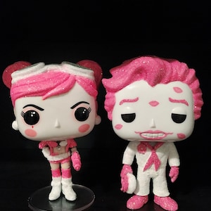 Diamond Harley Quinn/Joker Pink/White Funko Pop