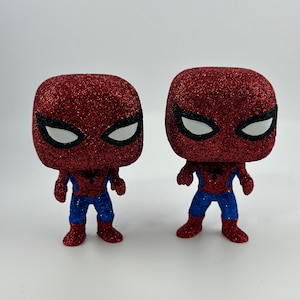 Glitter Spider-Man vs Spider-Man Funko Pop