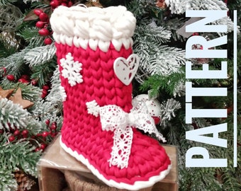 Victorian Boot Stocking and Christmas Ornament Crochet Pattern