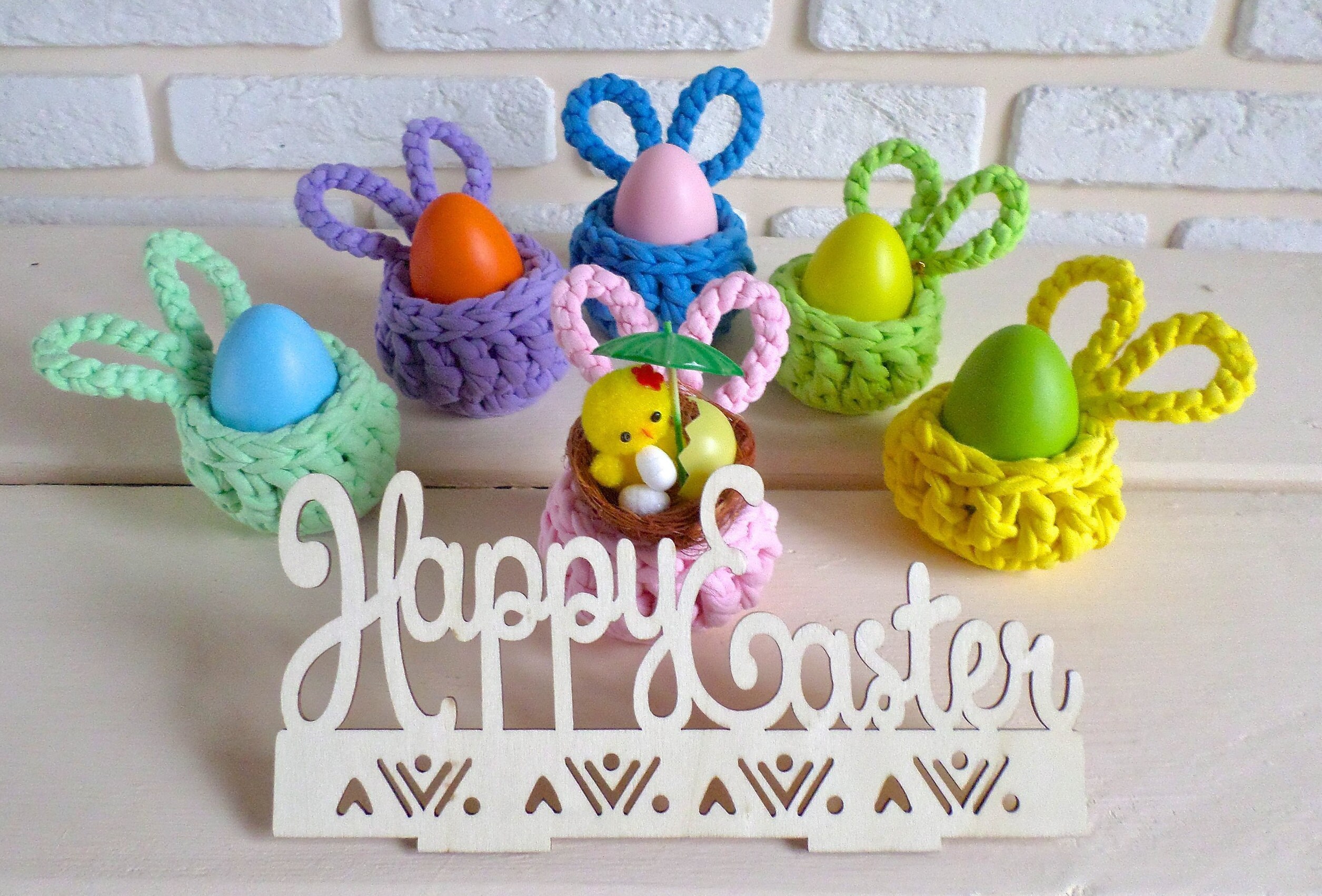Mini Easter Bunny Basket Crochet Pattern Easter Rabbit Etsy