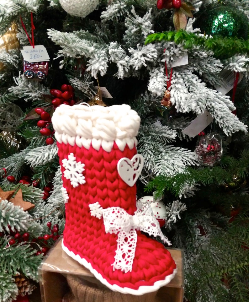 Christmas boot gift Santa boot Basket Christmas eve box Etsy