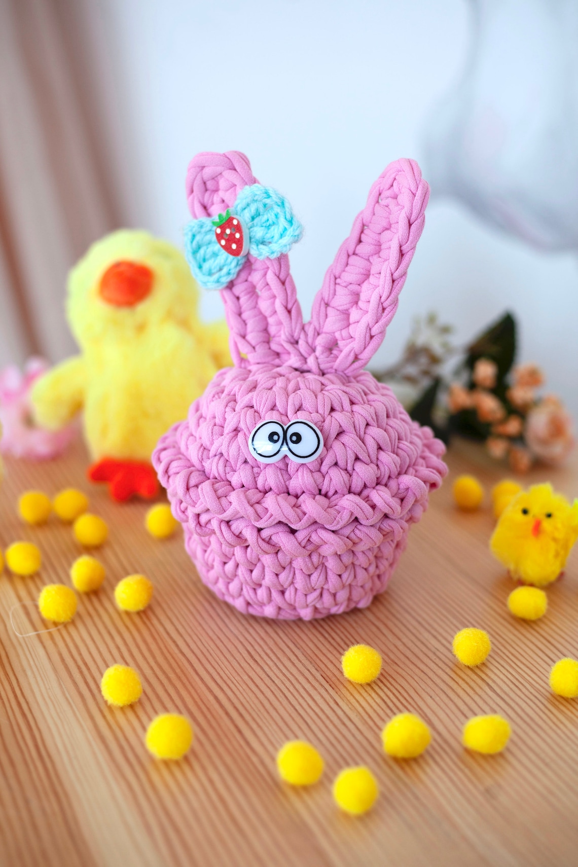 Pattern crochet easter basket crochet bunny basket | Etsy