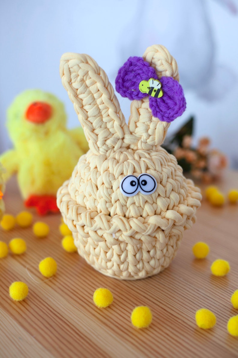 Pattern crochet easter basket crochet bunny basket Etsy