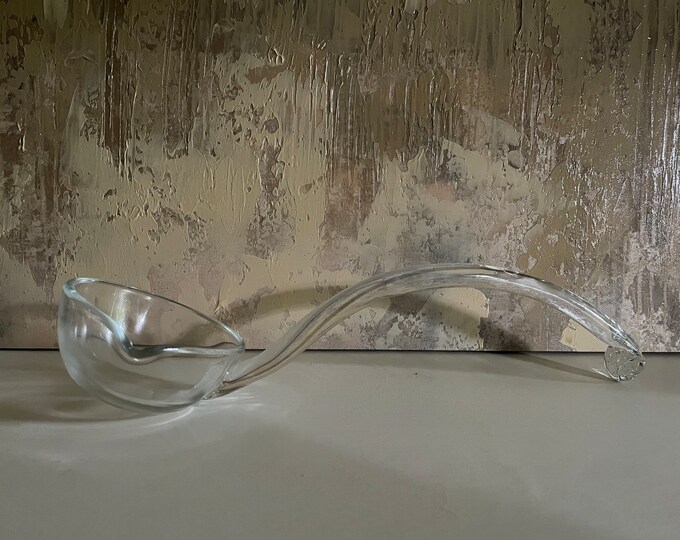 Vintage Clear Glass Punch Bowl Ladle Wedding Baby Shower Punch Etsy