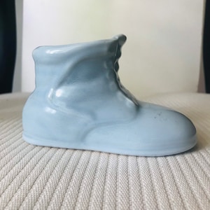 Vintage Baby Shoe Planter/Baby Shower Decor/Baby Boot Planter/New Baby Gift/Vintage Baby Shower Decor/Succulent Planter/Baby Boy reveal