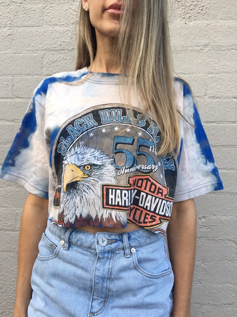 vintage harley davidson crop tee