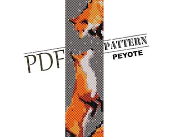 Rotfuchs Peyote Stitch Perlenmuster (PDF-Muster)