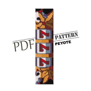 Jackpot pattern, peyote design, indownload, peyote seed bead pattern, lottery winner bracelet, trend pattern, gold pot