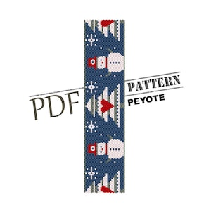 Christmas tree pattern, pdf pattern, seed bead pattern, WINTER pattern, forest pattern, peyote stitch, holiday peyote, pattern for peyote
