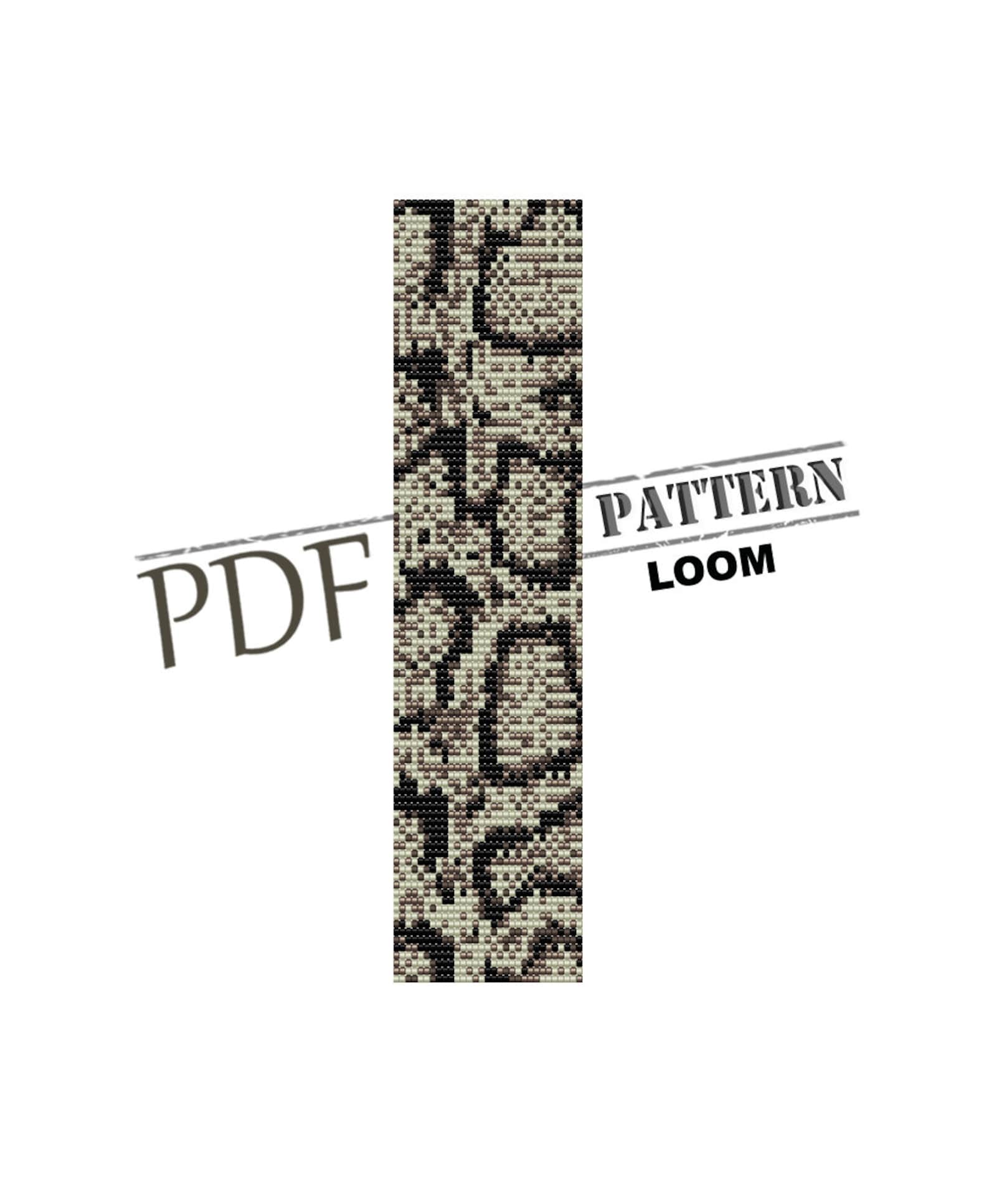 Snake Skin Pattern Pdf Pattern Bracelet Pattern Loom Etsy