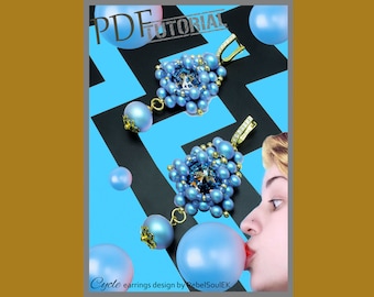 Beaded Crystal Earrings Tutorial: Beadweaving Pattern (PDF)