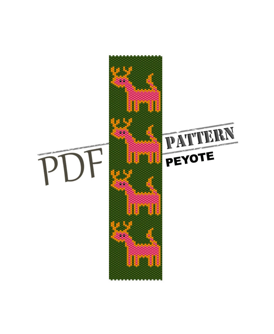 Dears Pattern, Pdf Pattern, Seed Bead Pattern, WINTER Pattern, Forest ...
