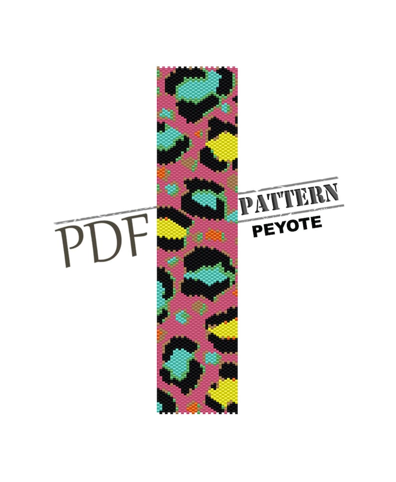 Leopard Pattern Jungle Cat Leopard Peyote Pattern Peyote Etsy