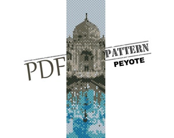 Taj Mahal Seed Bead Pattern, Architectural Peyote Peyote Design