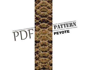 slang 2 huidpatroon, pdf-patroon, armbandpatroon, enkele peyote steek, Delica patroon, rocailles tutorial, instant download PDF