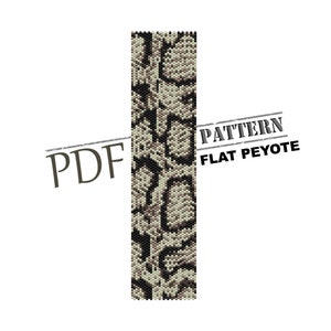 snake skin pattern, pdf pattern, bracelet pattern, single peyote stitch, Delica pattern, seed beads tutorial, instant downloud PDF