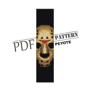 May include: A beading pattern for a peyote stitch bracelet featuring a hockey mask. The pattern is in PDF format.