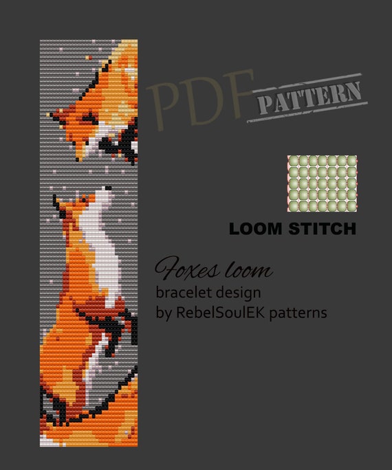 Red Fox Bead Pattern Pdf Pattern Seed Bead Pattern Wild Etsy UK