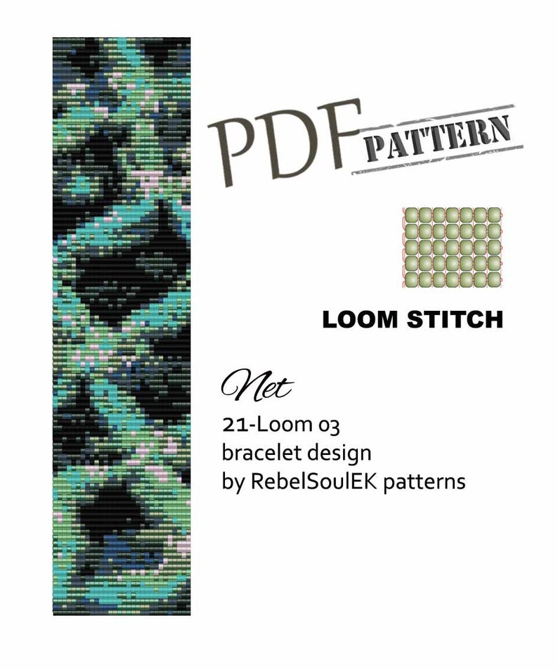Net Loom Bracelet Pattern Square Pattern Sea Loom Etsy