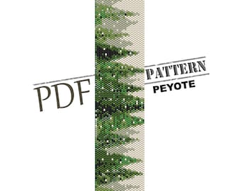 Weihnachtsbaum Muster, PDF Muster, Rocailles Muster, WINTER Muster, Wald Muster, Peyote Muster, Feiertage Peyote, Muster für Peyote