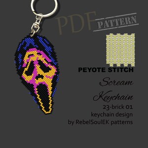 Scream Loom Stitch, Instant Download, Mask Pattern, Keychain Pattern ...