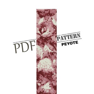 Roses pattern peyote, flower pattern, seed bead pattern, peyote design,  pdf pattern, peyote stitch, peyote bead pattern, pink roses