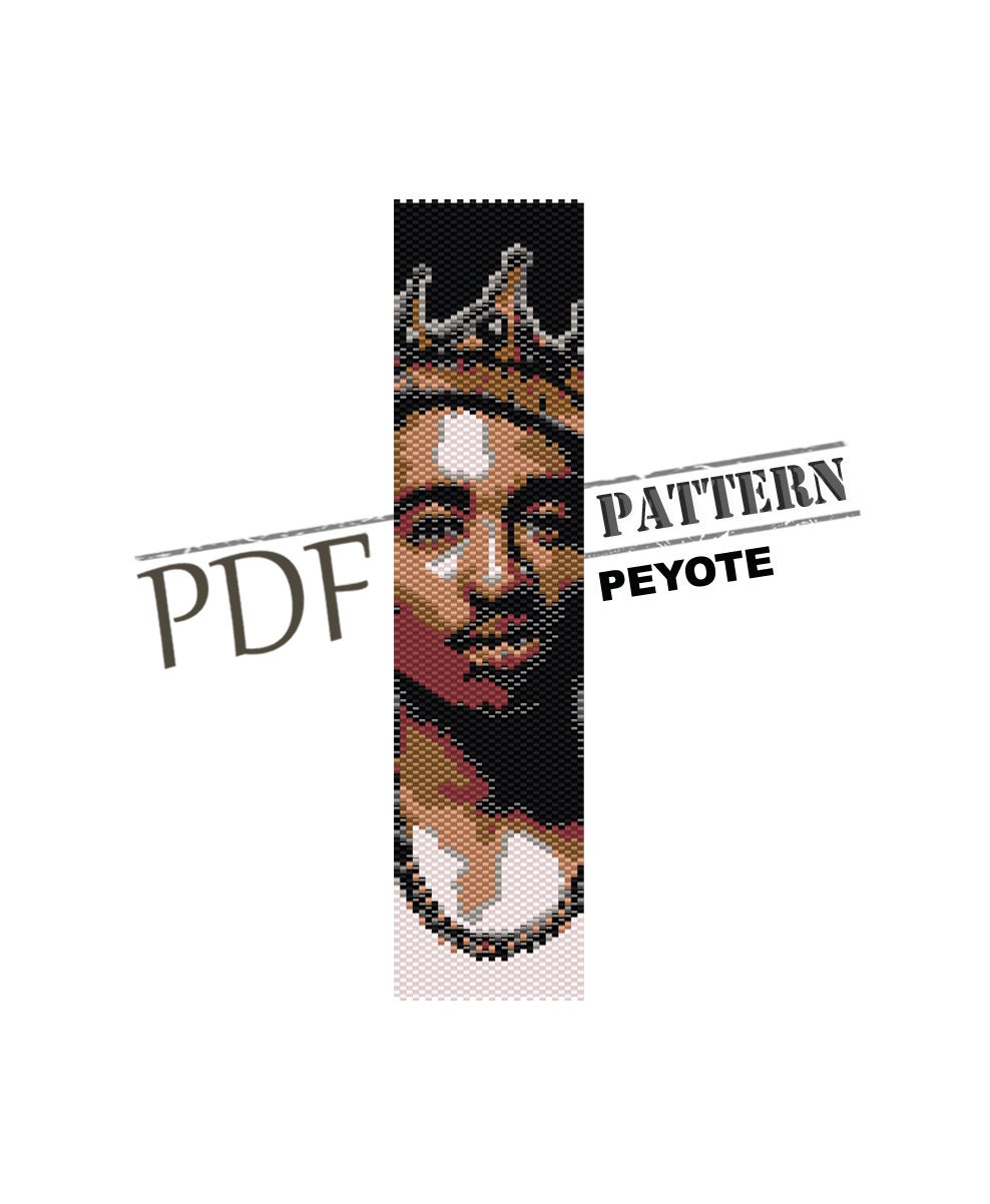 Tupac Pattern Tupac Shakur Bead Peyote Pattern, Peyote Beading, 2PAC Pattern, Famous ...