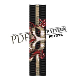 Venice style,mask pattern, pdf pattern, bracelet pattern,  Delica pattern, seed beads tutorial, instant downloud PDF