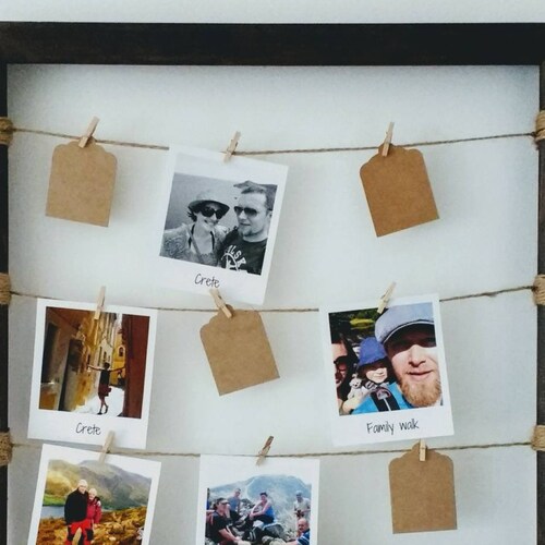Wooden Peg and String Polaroid Photo Frame / Instant Photo or Etsy UK
