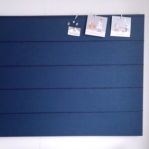 Navy Fabric Pin Board: Polaroid Photo Display, String Board