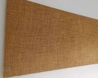 Large Notice Board Hessian Covered / Long Rustic Cork Board / Vision Pinboard