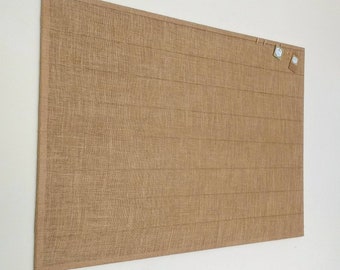 Extra LARGE PHOTO or Message PEG & Push Pin Hessian Bulletin Board, Pin Notice Board, Fabric Vision Board, 90 x 120cm