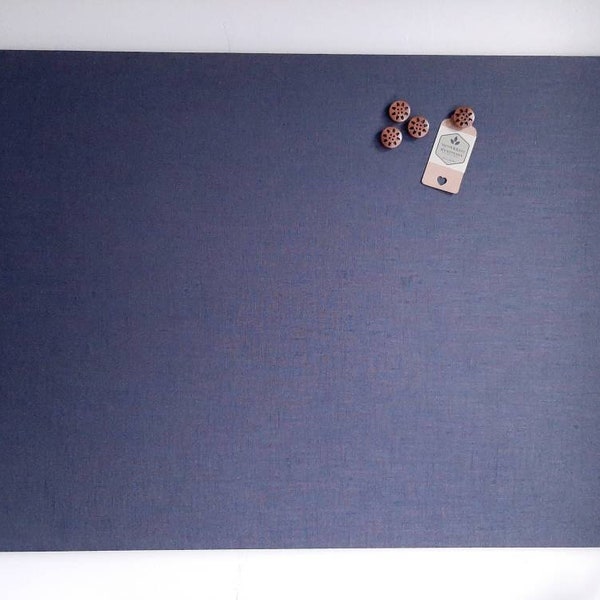 Charcoal MAGNETIC Board, Fabric Magnet Bulletin Board, Home Office Notice Board, Memo Display